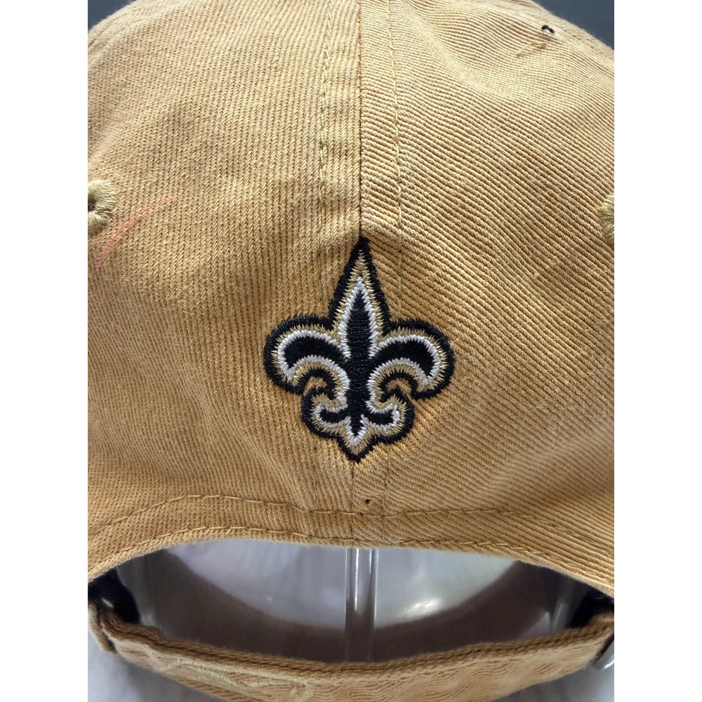 New Orleans Saints Reebok NFL Hat Mens Tan Black Louisiana Fleur De Lis OSFM - Picture 6 of 8